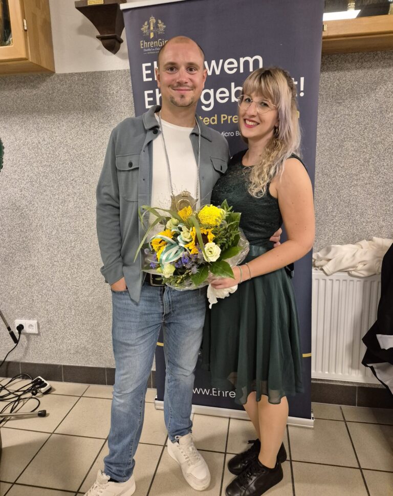 Bürgerkönig Tim Hollander mit Ehefrau Laura