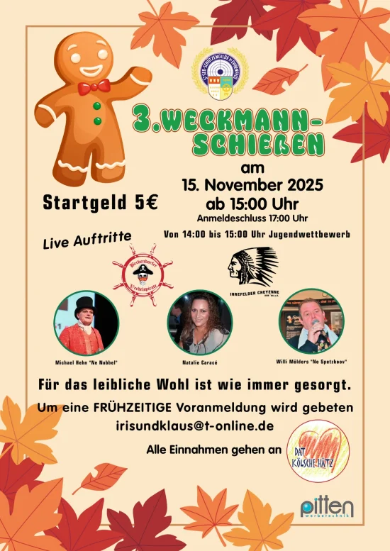 Schützengilde Sebastianus_Weckmannschiessen 2025_Plakat